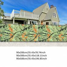 1pc Polyester Balcony Privacy Screen, Opaque Balcony Cover With Metal Eyelets, UV Protection Balcony Cladding For Balcony Railing Garden Patio Deck - Multicolor - View 3