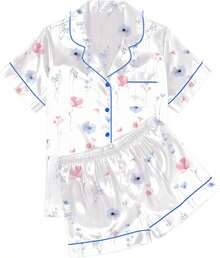 Bathrobe - White Floral - View 7