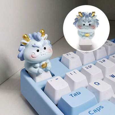 Cute 3D Chinese Zodiac Animal Keycaps, R4 Height Artisan Keycap For Mechanical Keyboard, Kawaii Resin Keycap, Custom Handmade Keyboard Accessory, Single Replacement Keycap, Compatible With Cherry MX Switches, 12 Zodiac Designs (Dragon, Tiger, Rabbit, Rat, Pig, Dog, Chicken, Snake, Sheep, Cow), Aesthetic Keyboard Decor, Perfect For Gaming & Office, Great Gift For Keyboard Lovers
