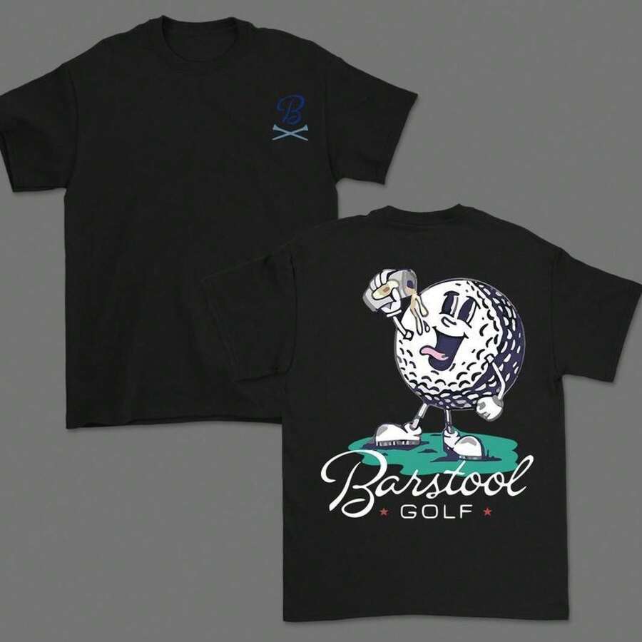 Barstool Golf Graphic T-Shirt - Vintage Cotton, Unisex Casual Soft Tee, Perfect Golf Gift - màu đen - Xem 1