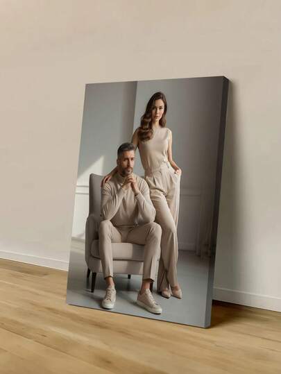 1pc Customizable Canvas Poster, Choose Frameless/Framed, Ideal Home Decor Gift For Graduation, Mother's Day, Wedding, Suitable For Bedroom, Living Room, Hallway - Fashionable Room Decoration For Friends Gathering, Tea Room, Home, Garden, Office, Also Suitable For Anniversary, Valentine's Day, Mother's Day, Birthday, Father's Day, Graduation, Wedding, Housewarming, Home Atmosphere, Collectible, Cute, High Quality