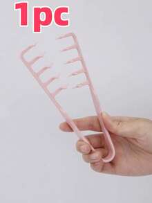 1 pieza Peine de dientes anchos y esponjoso - Para hombres, textura esponjosa, material de plástico ABS, agarre de mango texturizado, adecuado para todo tipo de cabello, esencial para el hogar, vuelta al colegio, viajes y vacaciones, se puede usar con secador de pelo para crear peinados lisos, aplicable para cabello, corte de pelo, recorte, peinado, secador de pelo, productos para el cuidado del cabello, gel para el cabello, productos para rizar, herramientas para el peinado - Multicolor - Ver 17