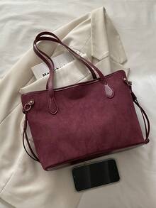 Bolso de estilo moderno y elegante de alta gama con gran capacidad para el uso diario y el transporte, modelo nuevo 2026 para mujeres - Rojo - Ver 11