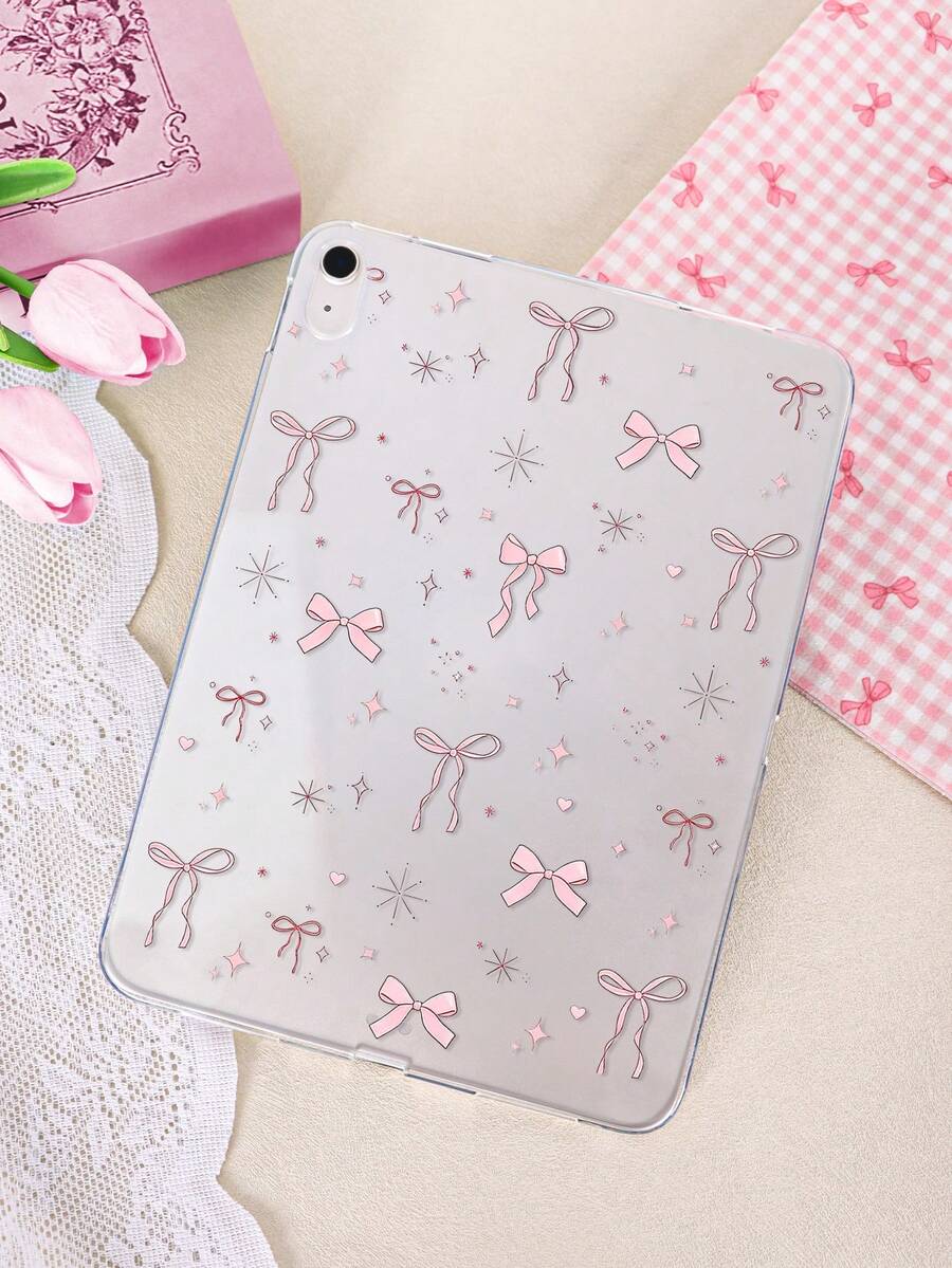 1 件装 TPU 软壳，星空蝴蝶结图案，适用于 Mini1/2/3/Mini4/Mini5/Mini6/Mini7/Air/Air2/9.7/10.2/10.5/Air4/Air5/10.9/Pro 11 英寸/第十代/Air 11 英寸 (M3) 2025/Pad (A16) 11 英寸第十一代 2025、A7/A8，轻薄超薄软壳，简约/个性化/创意/可爱，TPU 平板电脑保护套，透明外壳，无笔槽 - 彩色 - 查看 1