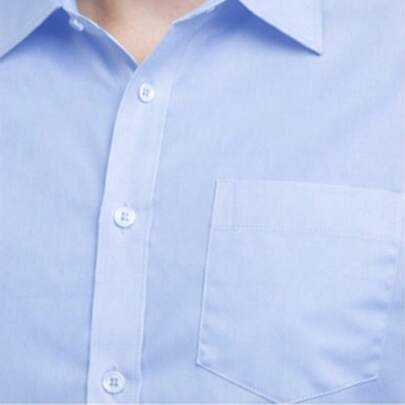 Camisa Social Masculina Manga Curta  Todos    Slim Fit    Lisa Com Bolso