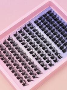 108 Clusters 3 Mixed DIY False Eyelashes Party And Club Daily Work Meeting Natural D Roll Up Soft Messy Dramatic 3D Mink Eye Multi-Layer Mascara Short Thick Extension Bulk False Eyelashes Black Thin Long Eyelashescosmetics Cross Wedding Party - C - Xem 8