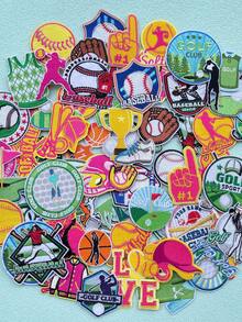 60pcs Random Cartoon Pattern Cloth Patches, Cute Cartoon Style Iron-On/Sew-On Appliques Suitable For Clothes, Bags, Shoes, Hats, Etc. - Multicolor - View 11