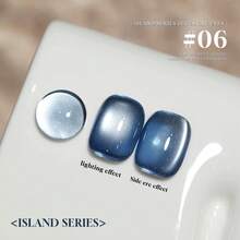 MIANEL 10ml 蓝色岛屿玻璃珠猫眼凝胶指甲油，2026 冬季新款美白蓝色指甲油，蓝色、白色、绿色美甲，情人节美甲礼物（女士） - 彩色 - 查看 13