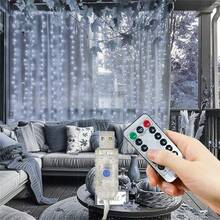 1pc USB Powered LED Curtain String Light, 6m/3 Meters/2m/1m, 8 Modes, Suitable For Holiday, Birthday, Wedding, Party, Room, Window Decor (Remote Control Batteries Not Included) - USB Plug - View 10