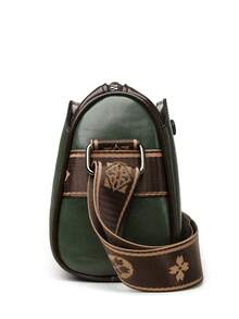 Women's Solid Color PU 3-Layer Main Compartment Large Capacity Minimalist Lightweight Classic Multifunctional Handbag - Green - View 7