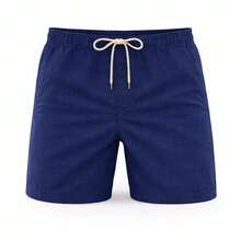 1 Summer Spring Spring / Summer / Autumn Spring / Summer Regular Fit Eyelet Drawstring Beach For Going Out Weekend Casual Holiday Father's Day Valentine's Day Christmas - Navy Blue - View 2