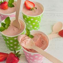 Bộ dao nĩa phân hủy sinh học 300 món - 100 dĩa, 100 thìa, 100 dao, bộ dụng cụ bằng gỗ bạch dương không dăm, thích hợp cho tiệc tùng, đám cưới, tiệc nướng. - Màu be - Xem 7