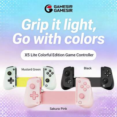GAMESIR Game Controller With Hall Effect Joystick, Anti-Slip Grip, Type-C Direct Connection, Stretchable Fit, Compatible With Mobile And Tablet Games.