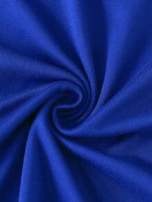 字母和人脸印花休闲大码圆领短袖T恤，适合夏季度假、母亲节礼物、日常穿着、外出、节日、海滩、派对、生日、聚会、学校、音乐节、假期、通勤、健身、春季上衣、女士夏季服装、女士度假服装、海滩服装、度假服装 - 藍色 - 查看 5