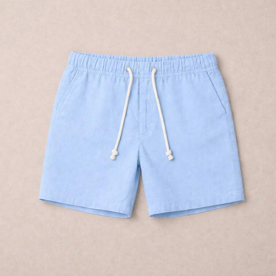 1 Summer Spring Spring / Summer / Autumn Spring / Summer Regular Fit Eyelet Drawstring Beach For Going Out Weekend Casual Holiday Father's Day Valentine's Day Christmas - Baby Blue - View 1