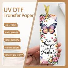 24pcs Exquisite Colored Spanish Butterfly Floral Inspiring Scripture Bible Verses Bookmarks Stickers For Book Lovers Page Markers And Daily Spiritual Reminders, Gifts For Religious Activities And Church Gatherings Perfect For DIY Reading Decor - Multicolor - View 9