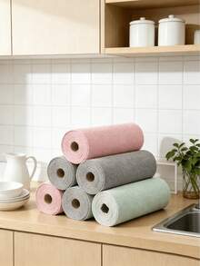 2/1 Roll (40/20 Sheets) Ultra-Fine Fiber Towels, Tear-Off Style Cleaning Wet Wipes, Comfortable Daily Kitchen Cloths, Towel Rolls, Cleaning Rags, Super Absorbent Multi-Purpose Cleaning Tissues, Soft Cleaning Cloths, Napkins, Kitchen Towels, Loose Towels, Cleaning Supplies, Cleaning Tools, Kitchen Supplies, Home Goods, Household Cleaning Products, Suitable For Students, Cars, Kitchens, Offices, Gifts - Multicolor - View 2