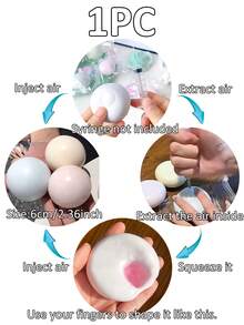 1PC Malleable Snow Skin Glutinous Rice Ball Squeeze Stress Relief Toy, Realistic Mochi, Good Touch, Glutinous Rice Cake, Stress Relief Toy - Multicolor - View 14