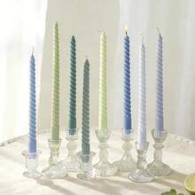 4pcs 25cm Nordic Style Threaded Candles, High-Quality Atmosphere Candles, Suitable For Romantic Dinners, Home Decor, Photography Props, Party/Restaurant Decoration, Perfect Gift Choice, Daily Use, Wedding Souvenirs, Picnics, And Home Dining Table Decor - 25CM Spiral - View 2