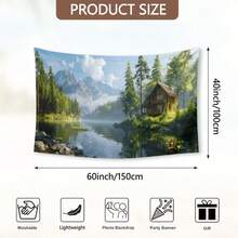 1pc Malcolm Todd Retro Art Creative Printed Tapestry With Vintage Detail, Machine Washable Polyester Fabric, Festive Exclusive Design, Soft Durable, Artistic Style, Wall Hanging Art, Suitable For Party, Home, Office Decor, Amazing Gift For Friends & Colleagues - 1PC - 查看 4