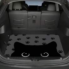 1 tấm lót cốp xe in hình mặt mèo và dấu chân mèo | Chất liệu polyester, phù hợp với mọi loại xe, tăng thêm vẻ đẹp nội thất, giữ cho cốp xe luôn sạch sẽ và khô ráo, lý tưởng cho người yêu thú cưng và sử dụng hàng ngày. - thảm cốp xe - Xem 12