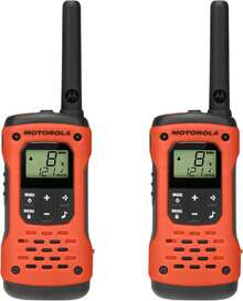 ¡RecomendadoMotorola Solutions, Portable FRS, T605_H2O, Talkabout, radios bidireccionales, preparación para emergencias, Recargable, 22 Canales, 35 Millas, Naranja con Negro, Paquete de 2¡Top de Temporada - T605_H2O - Ver 1
