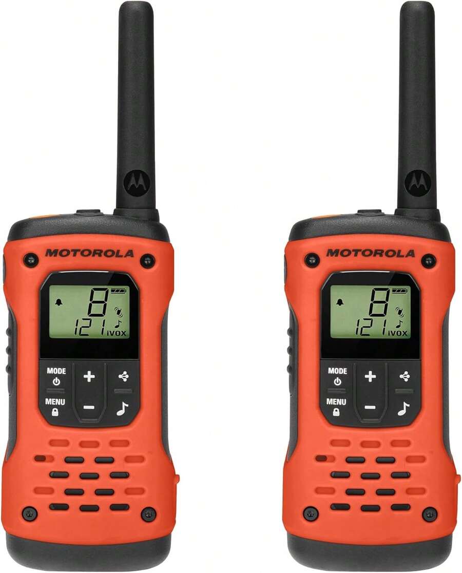 ¡RecomendadoMotorola Solutions, Portable FRS, T605_H2O, Talkabout, radios bidireccionales, preparación para emergencias, Recargable, 22 Canales, 35 Millas, Naranja con Negro, Paquete de 2¡Top de Temporada - T605_H2O - Ver 1