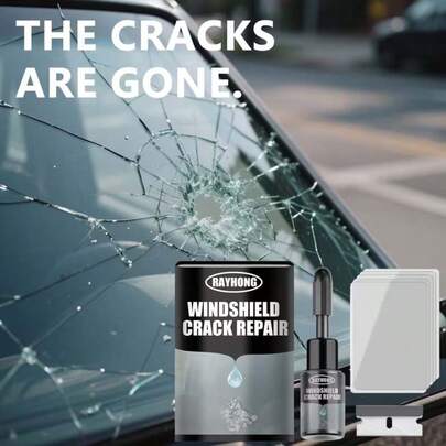 Líquido reparador de grietas para parabrisas de automóviles, adhesivo para parabrisas, agente reparador de grietas, adecuado para la reparación diaria de grietas.