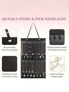 Hanging Jewelry Organizer Wall Mounted Necklace Display Stand Portable Durable Jewelry Display Rack Versatile Jewelry Holder Organizer For Earrings Rings Necklaces Bracelets Room Home Wall Decor Wedding Items 4th Of July Travel Essential Office Decor - Multicolor - View 8