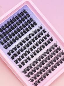 108 Clusters 3 Mixed DIY False Eyelashes Party And Club Daily Work Meeting Natural D Roll Up Soft Messy Dramatic 3D Mink Eye Multi-Layer Mascara Short Thick Extension Bulk False Eyelashes Black Thin Long Eyelashescosmetics Cross Wedding Party - C - Xem 7