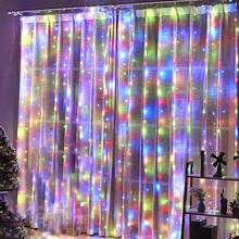 1pc LED Curtain String Lights, USB Powered With 8 Flashing Modes, Remote Control Fairy Lights For Holiday, Wedding, Birthday, Festival, Easter, Valentine's Day Decoration - USB Plug Curtain Light - View 19