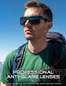 ¡RecomendadoATTCL - Lentes de sol polarizados deportivos para hombres y mujeres, para ciclismo, conducción, pesca, 100% protección contra los rayos ultravioleta¡Top de Temporada - 1124-Verde oscuro+Gris/Non Espejado - Ver 4