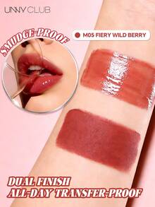 unny club Multi-Color Double-Ended Smudge-Proof Lip Gloss, Waterproof Sweat-Resistant Non-Stick Cup, Long-Lasting Liquid Lipstick Cosmetics, Suitable For Daily Makeup Use - M04 Rose Siege - View 8