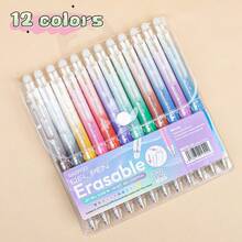 1支顺滑可擦圆珠笔，12/24/36支装，书写流畅，速干，可擦，学生专用，简约设计，易擦圆珠笔 - 彩色 - 查看 13