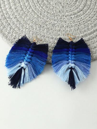 1 par de pendientes vintage con borlas estilo bohemio, adecuados para uso diario, fiestas y vacaciones como accesorio para mujeres