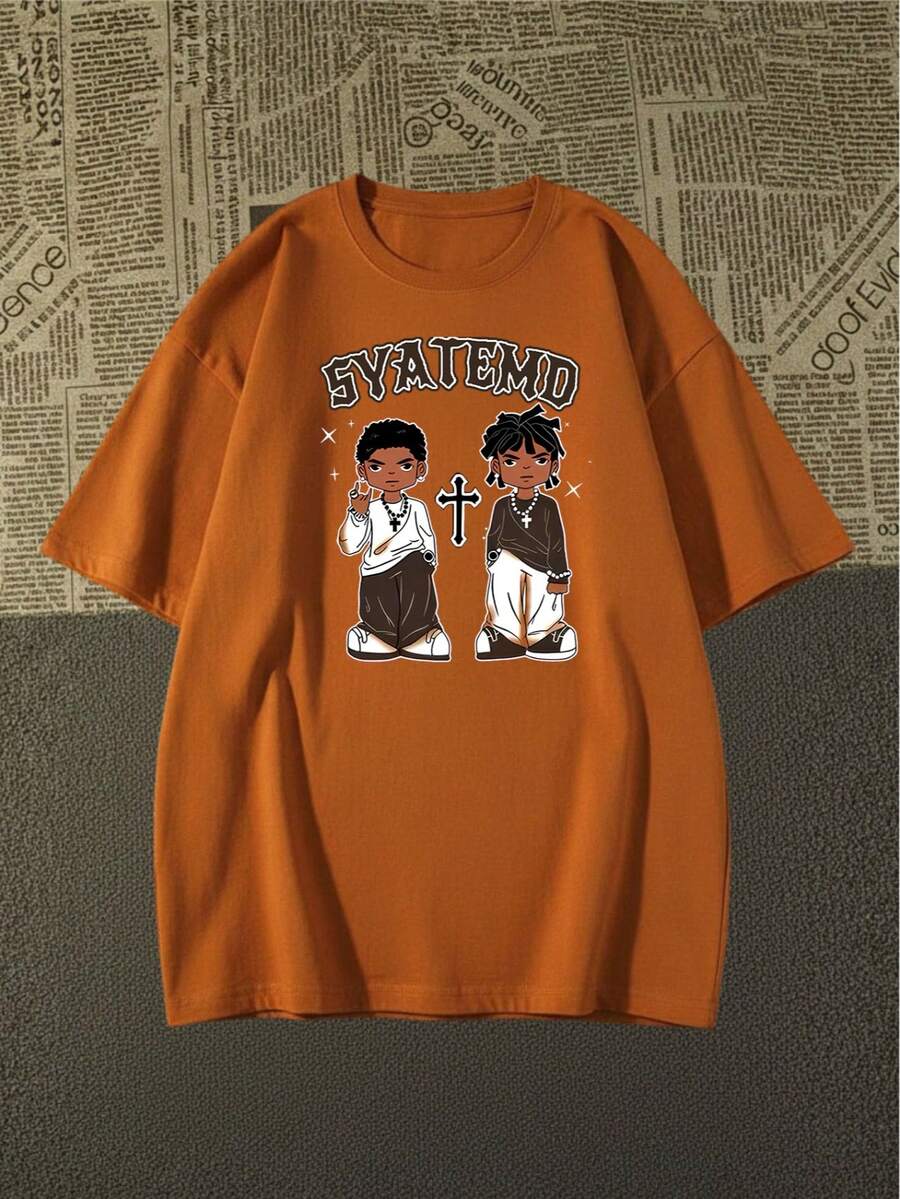 Exclusive Premium Cotton T-Shirt For Boys 2026 - 橘色 - 查看 1