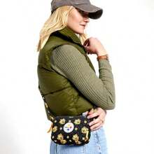 Cotton  Small Stadium Crossbody Bag Bolso bandolera Mujer - Pañuelo negro/amarillo de Pittsburghsteelerson - Ver 1