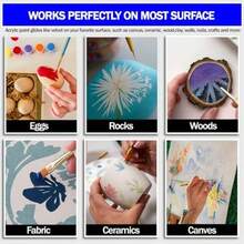 Juego de Pintura Acrilica, Pintura 24 Colores*12ml con 10 Pinceles y 1 Paleta, Kit de Pintura Acrílica Profesionales, Set de Sum - 24 - Ver 7