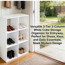 6 Cube Storage Organizer – White Modular Shelving Unit For Bedroom & Living Room | Home Organization Essential - 白色 - 查看 10