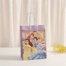 4pcs Cartoon Theme Kraft Paper Gift Bags, Princess Children's Birthday Party Favor Bags (Random Style) - Multicolor - View 3