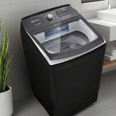 Capa Lavadora de Roupas Eletrolux 15kg 17kg LEC15 LED15 LED17 LEV17 LEH17 LEI17 Com Ziper