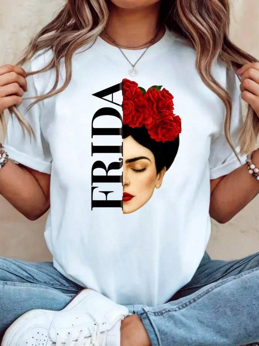 Frida Women's T-Shirt - White - View 1