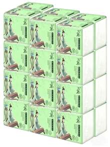 1/2/8包装大号面巾纸，5层520张，压纹边缘，经济实惠的家用装 - 多色 大包裝抽紙 - 查看 4