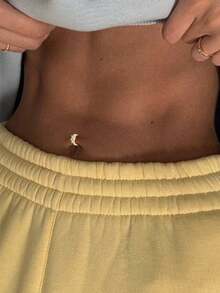 1pc S925 Sterling Silver Navel Ring, Classic Geometric Eye-Shaped Inlaid Zirconia Navel Ring, Suitable For Women's Daily Wear, Wedding, Party, Engagement, Anniversary, Valentine's Day Exquisite Body Jewelry - Single - View 3