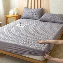 Protector de colchón impermeable y grueso Funda protectora para colchón Protector de colchón para hoteles - Gris - Ver 7