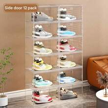 Upgraded Stackable Clear Shoe Boxes, Display & Storage Boxes, Plastic Transparent Drawer-Style Shoe Boxes, Shoe Racks, Shoe Cabinets, Standalone Display, Suitable For Office And Home Display And Storage, Shoe Boxes, Transparent, Black, Limited Edition Shoe Storage, Display, Shoe Display, Mother's Day Gift - Multicolor - View 9