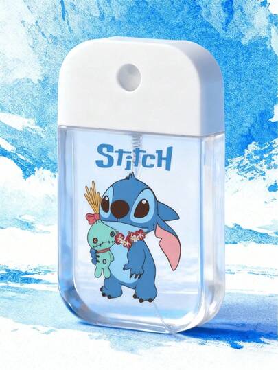 Stitch Portable Cartoon Spray Bottle - Compact And Portable Transparent Container With White Cap, Featuring Stitch Cartoon Design. Ideal For Travel Essentials, Cosmetics And Skincare. - Essential Cosmetic Storage Solution With Character-Themed Bottle Body And Durable Transparent Material.