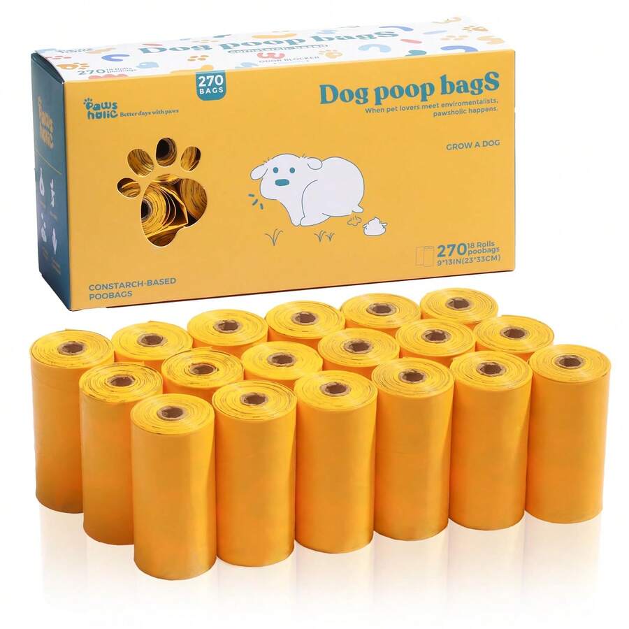 Dog Poop Bags 18 Rolls, Extra Thick & Leak-Proof Pet Waste Bags, Dog Waste Disposal Bags For Small, Medium & Large Dogs, Puppy Walking Essentials - Multicolor - View 1