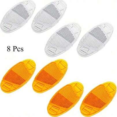 8pcs Bicycle Reflective Strips, Bike Rim Reflectors, Mountain & Road Bike Spoke Lights, Cycling Accessories