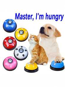 Campana de entrenamiento para mascotas, campana de entrenamiento para perros y gatos, campana receptiva con huella de pata para entrenamiento de mascotas, campana de notificación de puerta para perros y gatos, juguete inteligente para perros y gatos, campana de entrenamiento sin batería - Multicolor - Ver 2